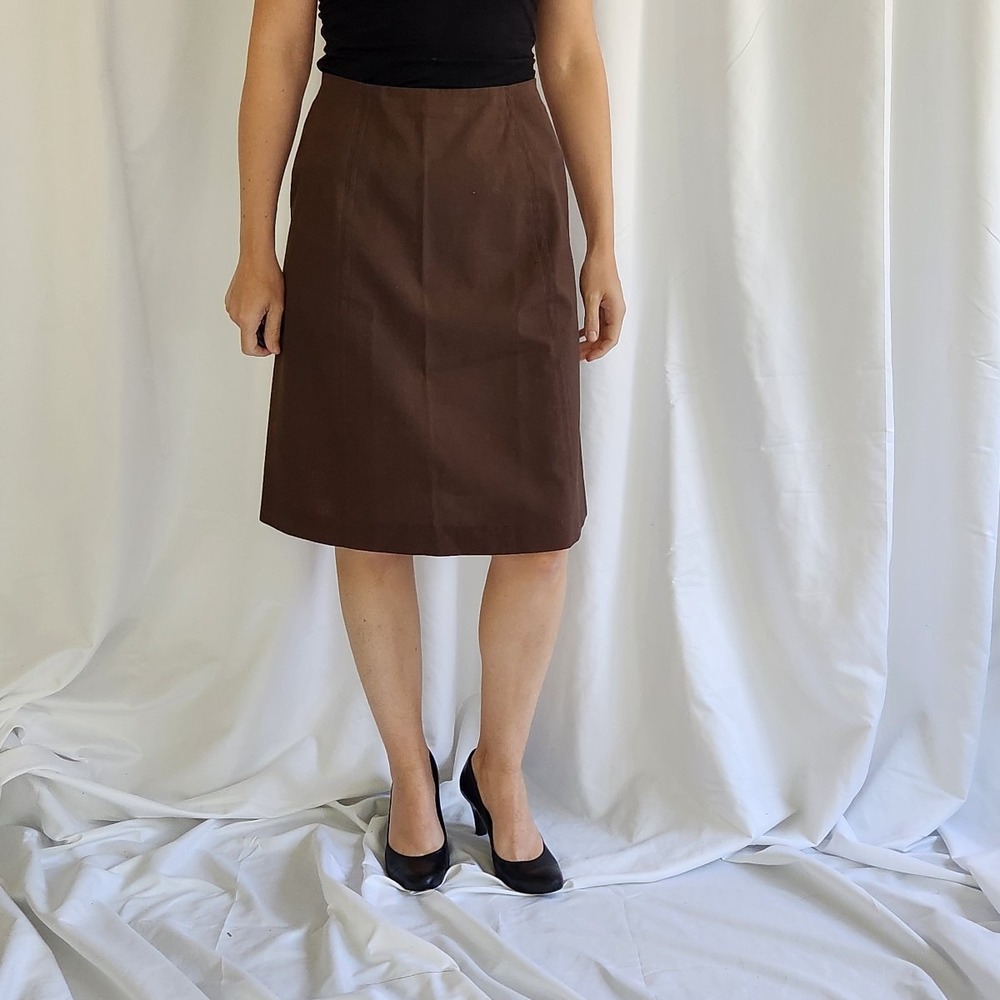 60s Brown Home‎ Made Skirt
